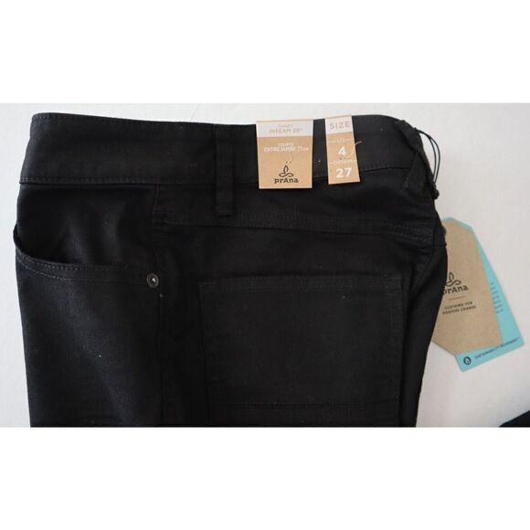 prAna W4318SH25 Women’s Sz 4 Black Out Oday Jean - Short Inseam 28" Pants $89 - Picture 4 of 11